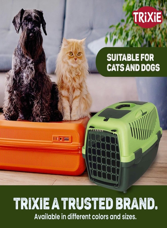 Trixie: - Capri 2 Pet Carrier | Made with Biodegradable Plastic, Perfect for Cats, Dogs, Rabbits and Other Small Animals | Can Hold Upto 8 Kg - 22 x 15 x 13 inch, Apple Green - Image 3